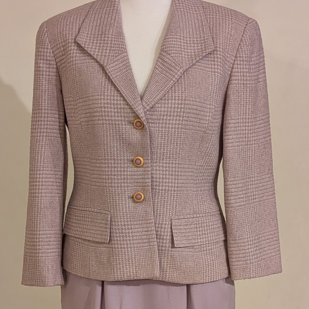Women’s Blush Pink Tailored Jacket and Skirt Set